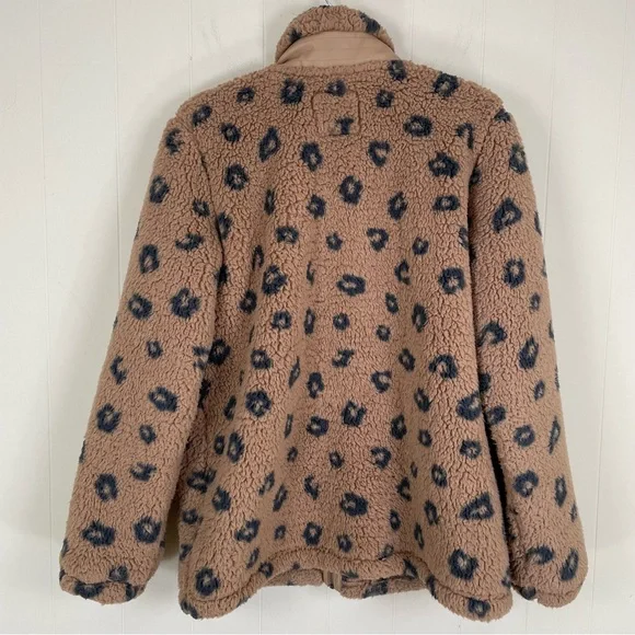 Abercrombie & Fitch Taupe Leopard Teddy Jacket - Picture 10 of 16